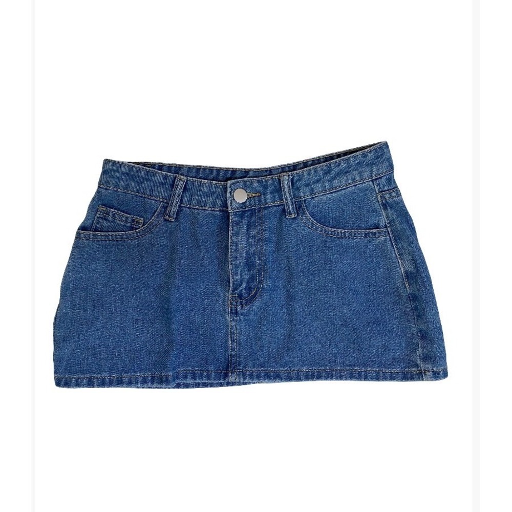 Classic Medium Wash Denim Mini Skirt Size XS